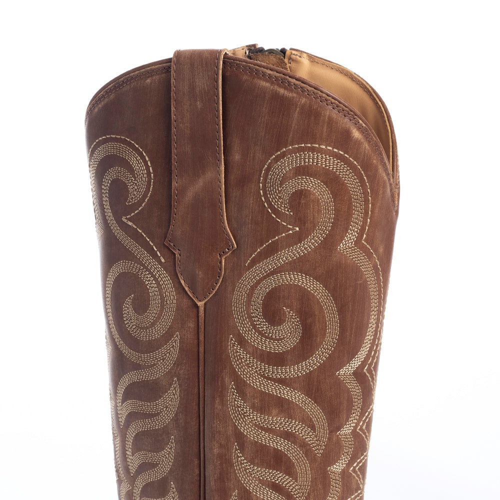 Myra Nalejandra Mocha Brown Leather Tall Western Boots