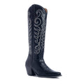 Myra Nalejandra Ebony Black Leather Tall Western Boots