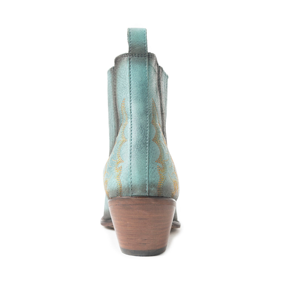 Myra Dearling Ranch Embossed Leather Booties for Women