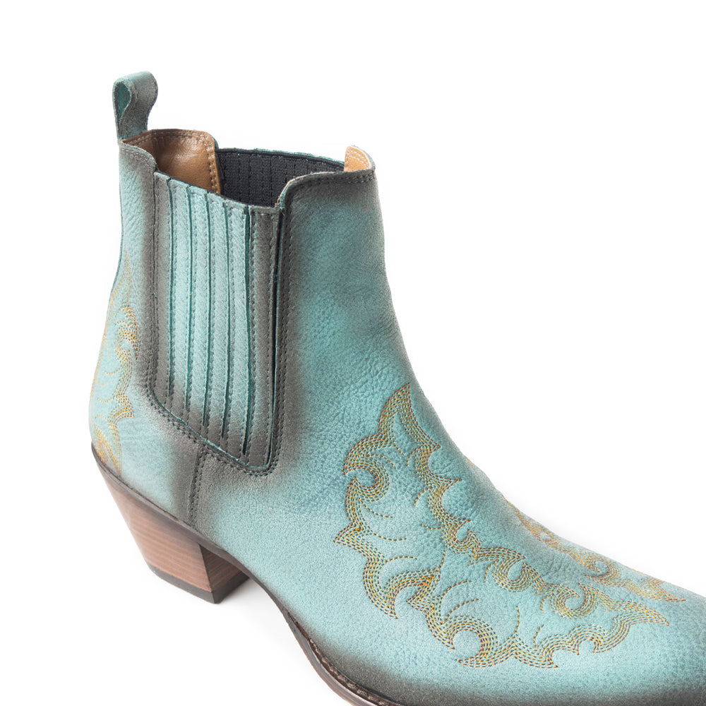 Myra Dearling Ranch Embossed Leather Booties for Women