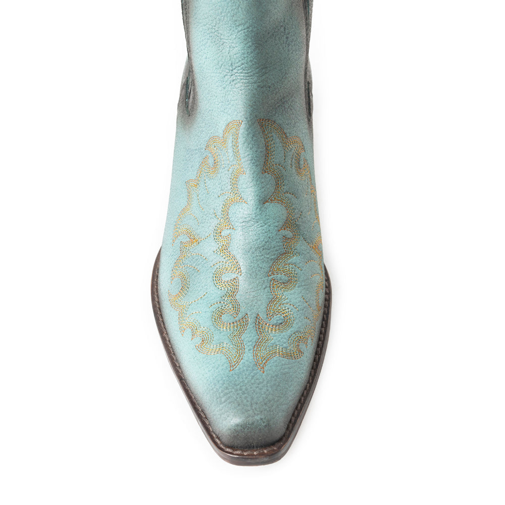 Myra Dearling Ranch Embossed Leather Booties for Women