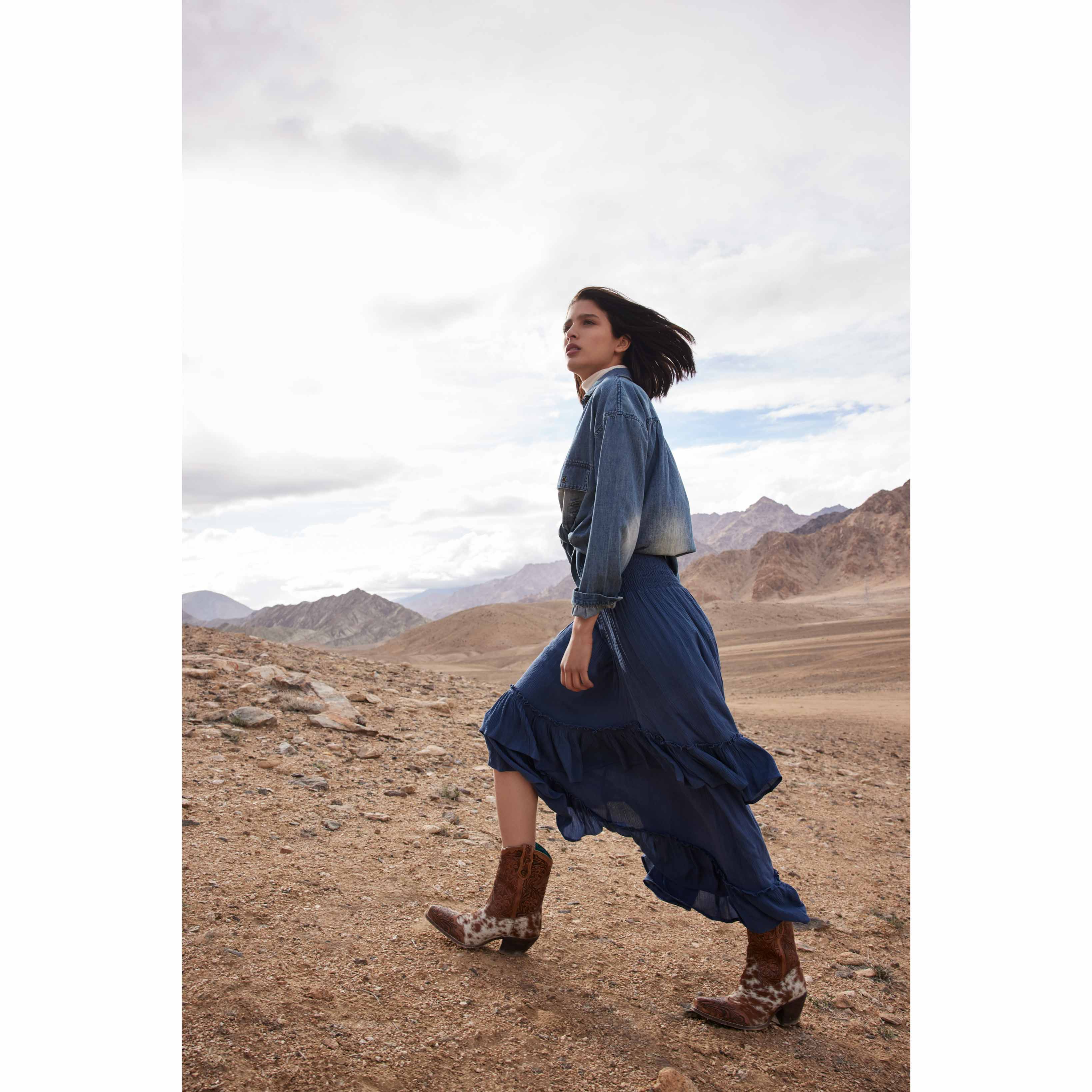 Myra Kelsey Anne Handtooled Leather Cowgirl Boots Hairon