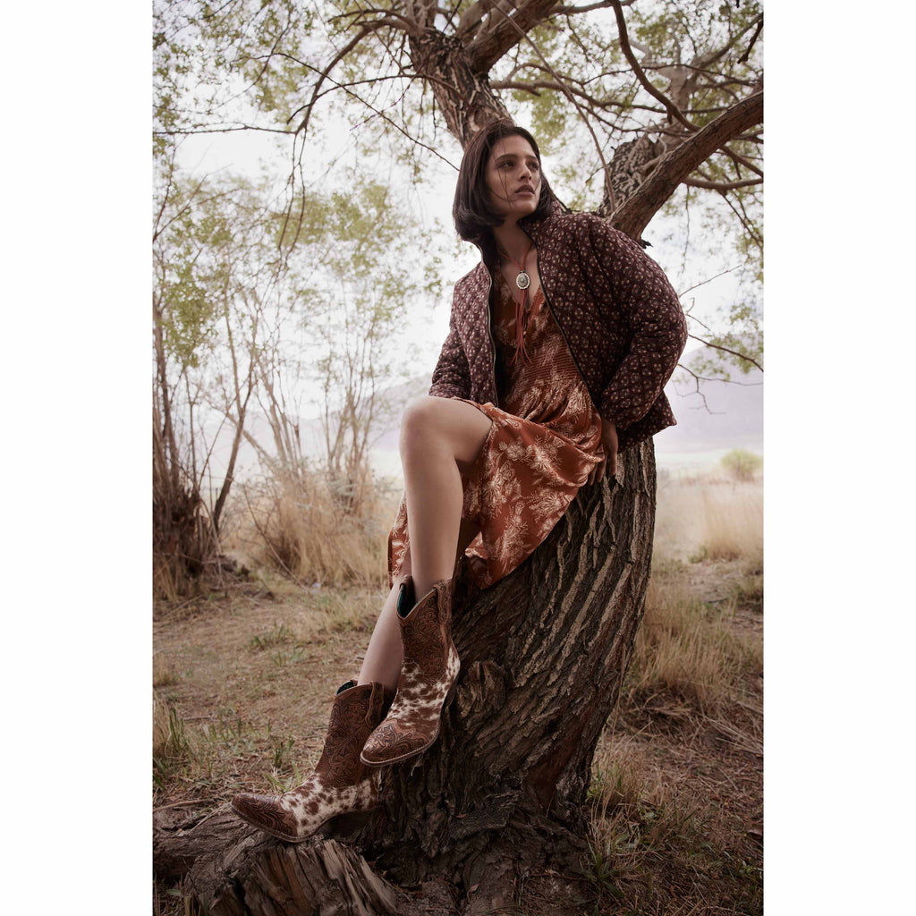 Myra Kelsey Anne Handtooled Leather Cowgirl Boots Hairon