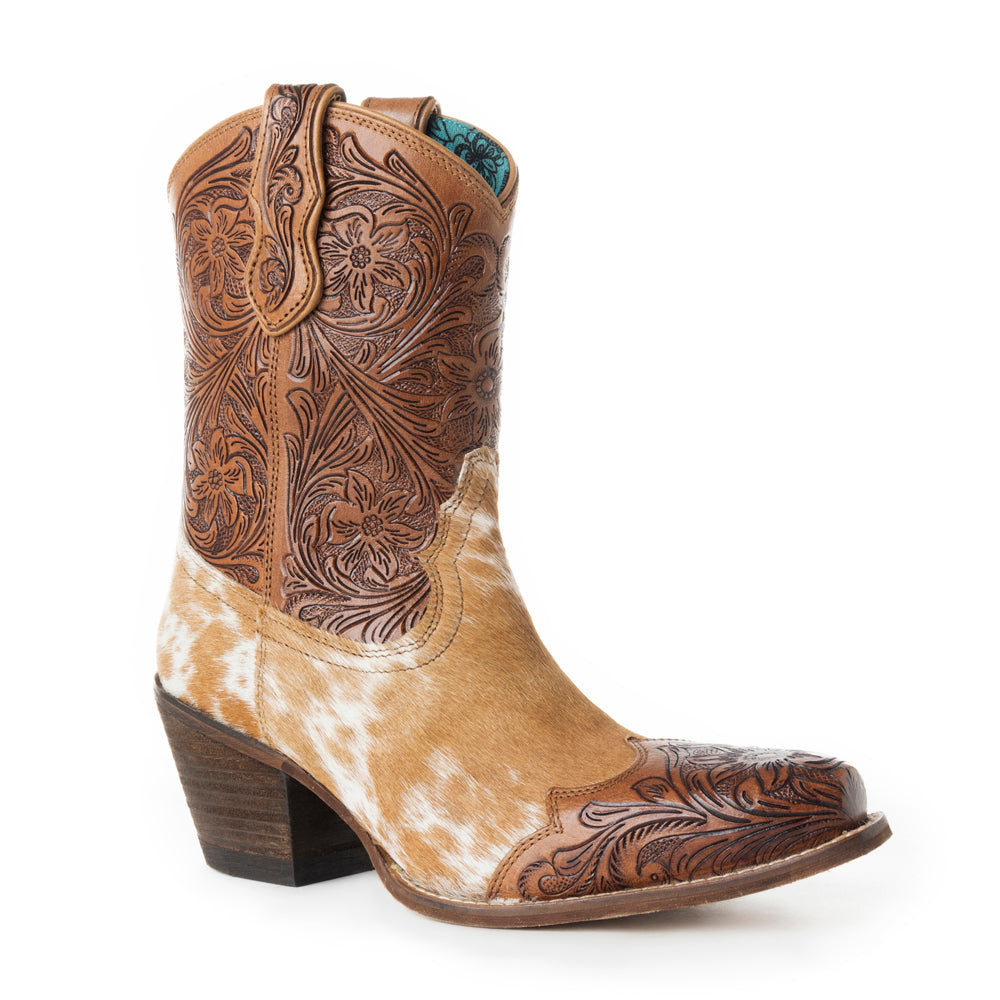 Myra Kelsey Anne Handtooled Leather Cowgirl Boots Hairon
