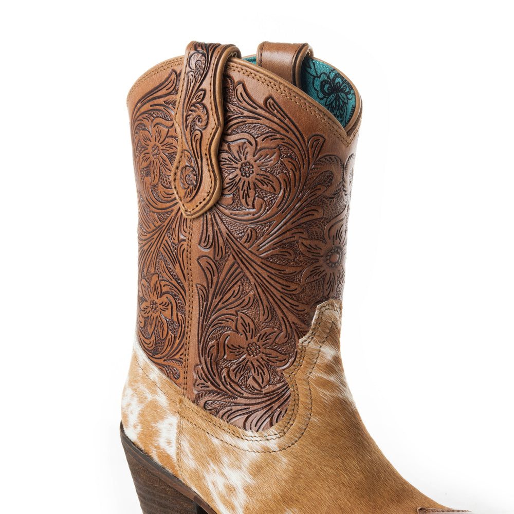 Myra Kelsey Anne Handtooled Leather Cowgirl Boots Hairon