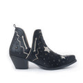 Myra Lone Star Sky Women's Split-Top Western Booties – Handstitched Leather | Stud Detail | Snip Toe