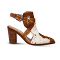 Myra Cora Jo Hairon Leather Western Heels | Buckle Accent