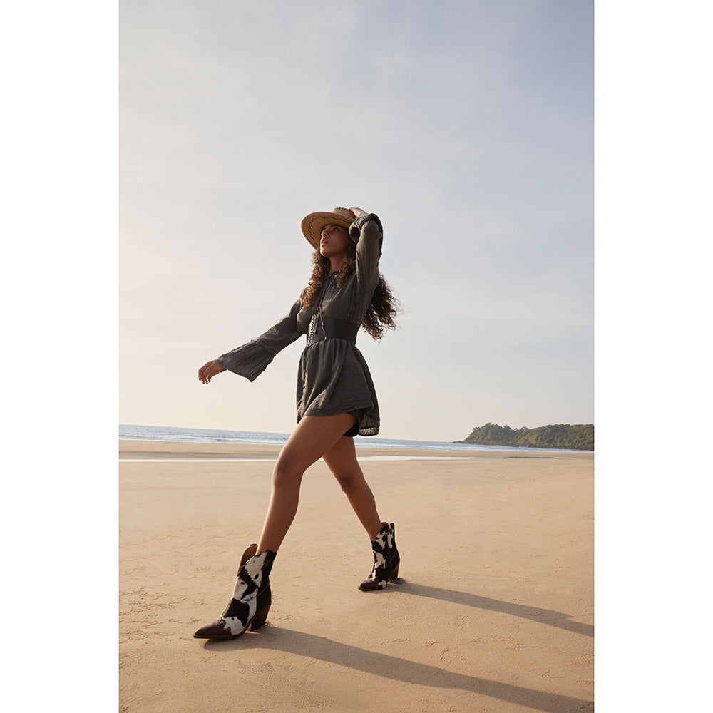 Myra Flossie Hairon Boots for Women | Bourbon Snip Toe
