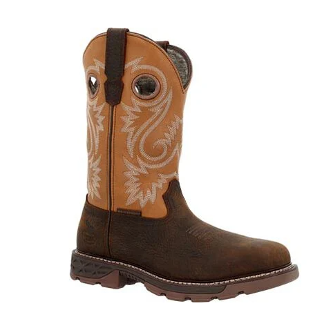 Georgia Boot Carbo-Tec FLX 11" Men's Waterproof Western Pull-On Work Boot