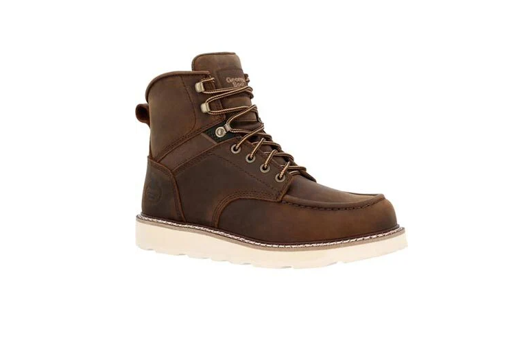 Georgia Boot Core 37 Men's 6" Moc-Toe Wedge Work Boot – Dark Brown