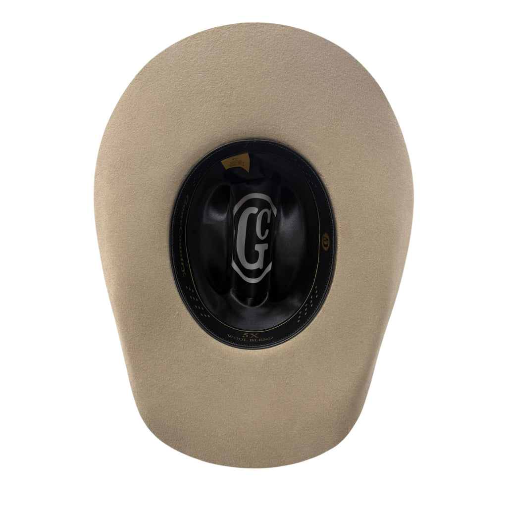Gone Country Yellowstone Buckskin 5X Wool Cowboy Hat — Made in USA