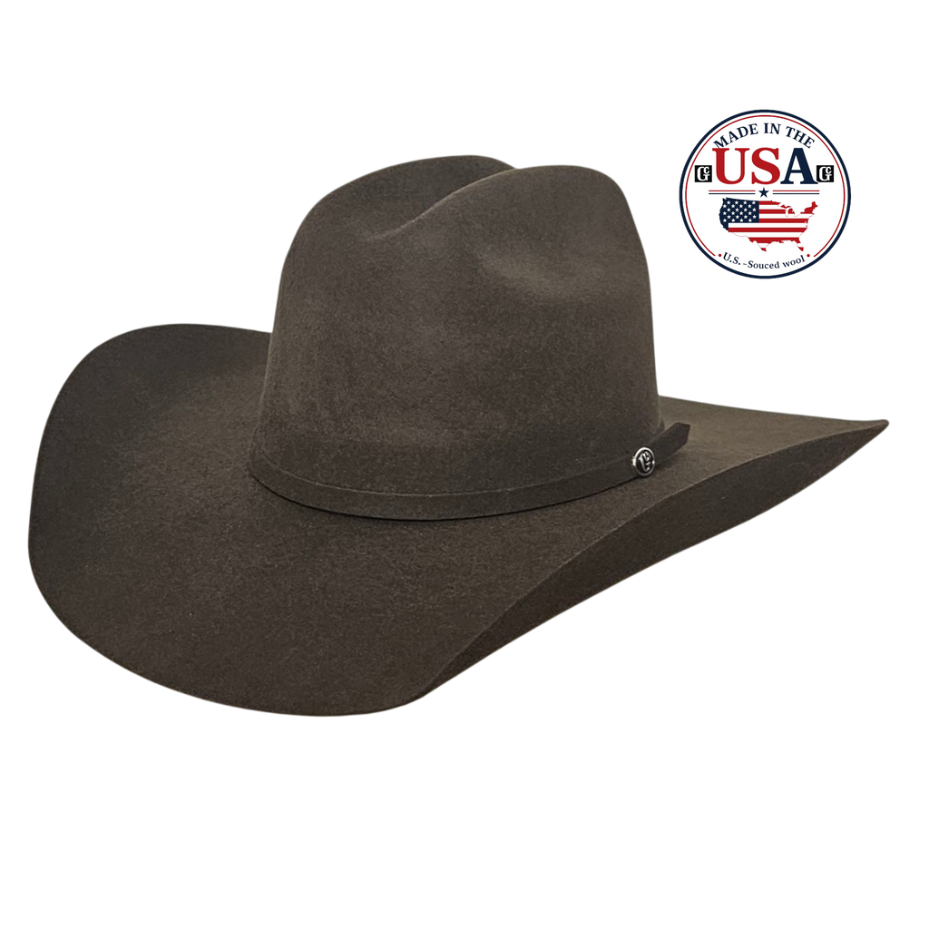 Gone Country Yellowstone Brown 5X Wool Cowboy Hat — Made in USA