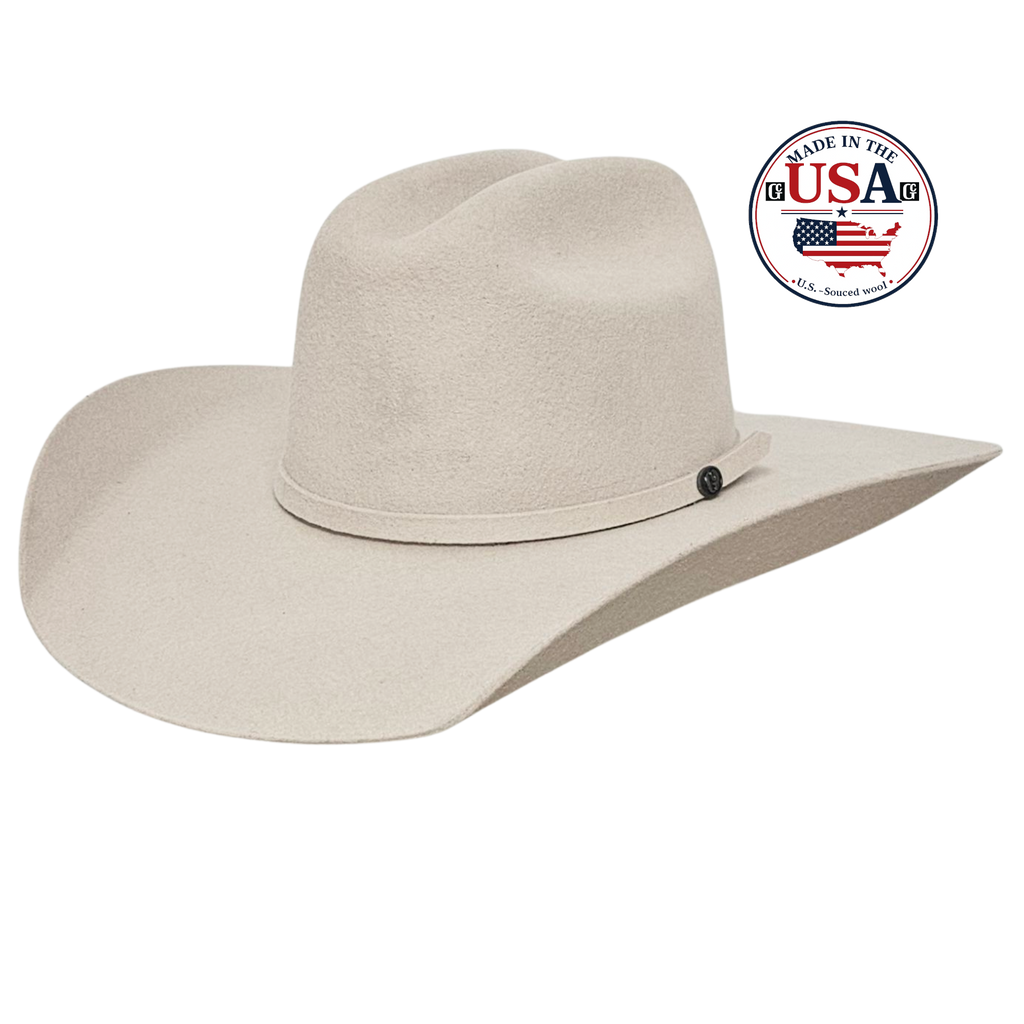Gone Country Yellowstone Silver Belly 5X Wool Cowboy Hat — Made in USA