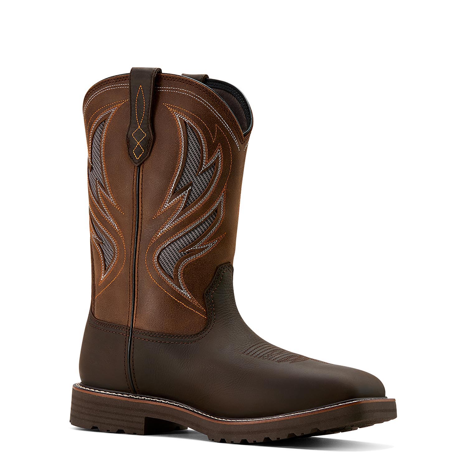 Ariat Men's Activator VentTek Waterproof Work Boot – Dark Brown | Wide Square Toe | ATS® Technology