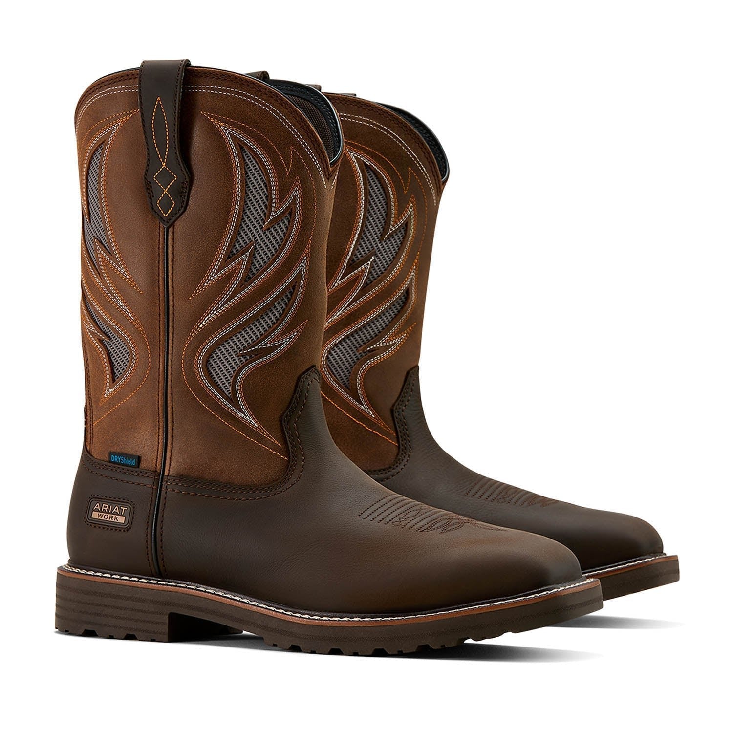 Ariat Men's Activator VentTek Waterproof Work Boot – Dark Brown | Wide Square Toe | ATS® Technology