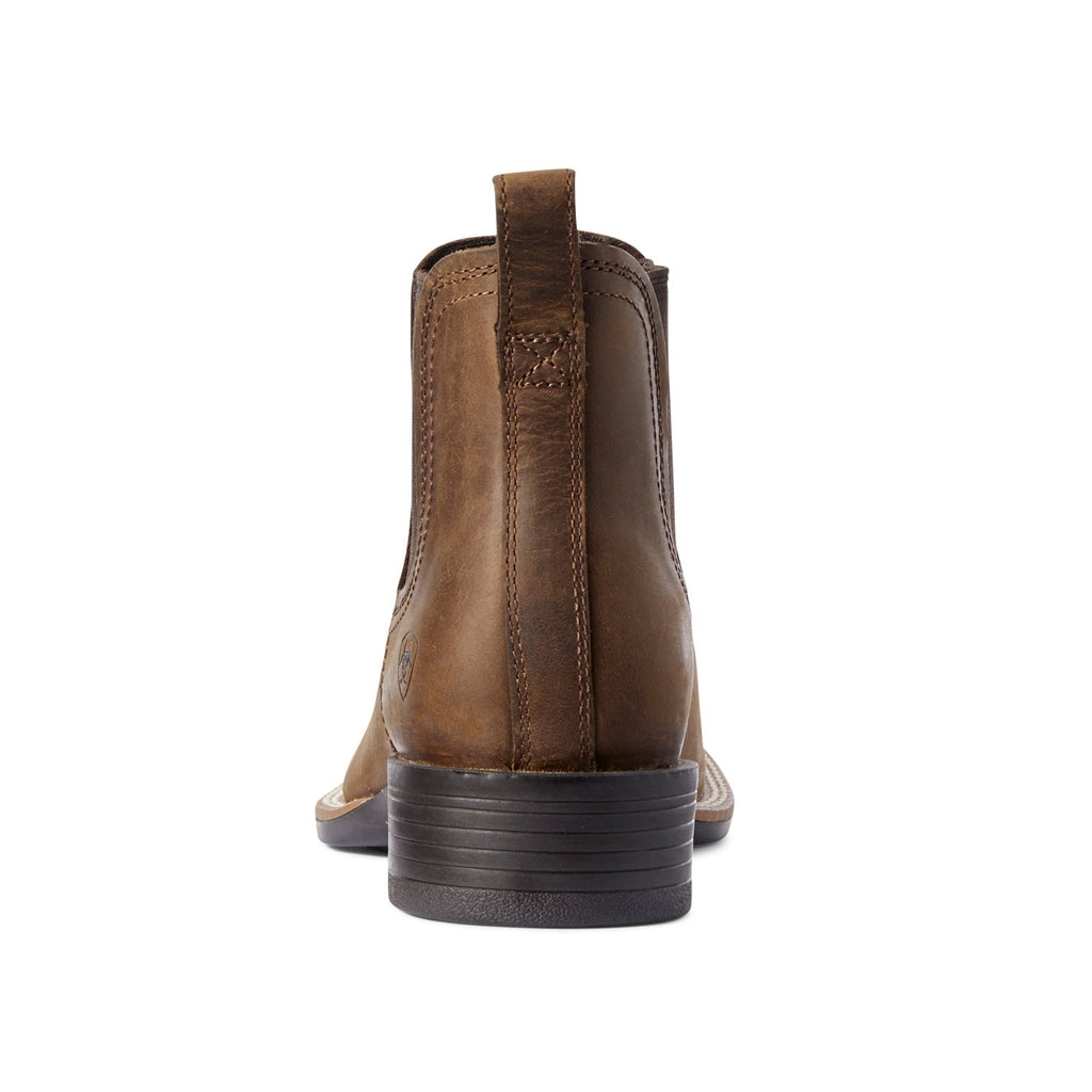 Ariat Men's Booker Ultra Western Boot – Elastic Side Gore | Wide Square Toe | Brown | D & EE