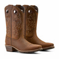 Ariat Men's Hybrid Roughstock Square Toe Cowboy Boot – Distressed Brown | 12" Shaft | 4LR™ Technology
