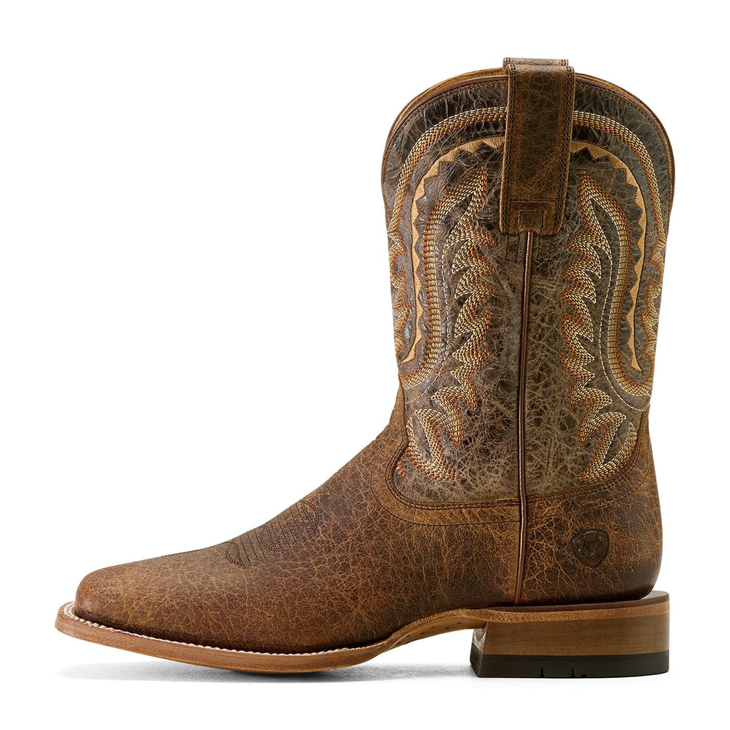 Ariat Men's Rock Ridge Wide Square Toe Western Boots – American Bison Leather | Goodyear Welt