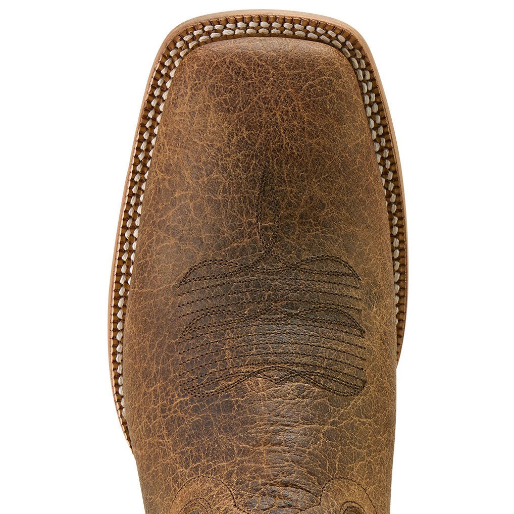 Ariat Men's Rock Ridge Wide Square Toe Western Boots – American Bison Leather | Goodyear Welt