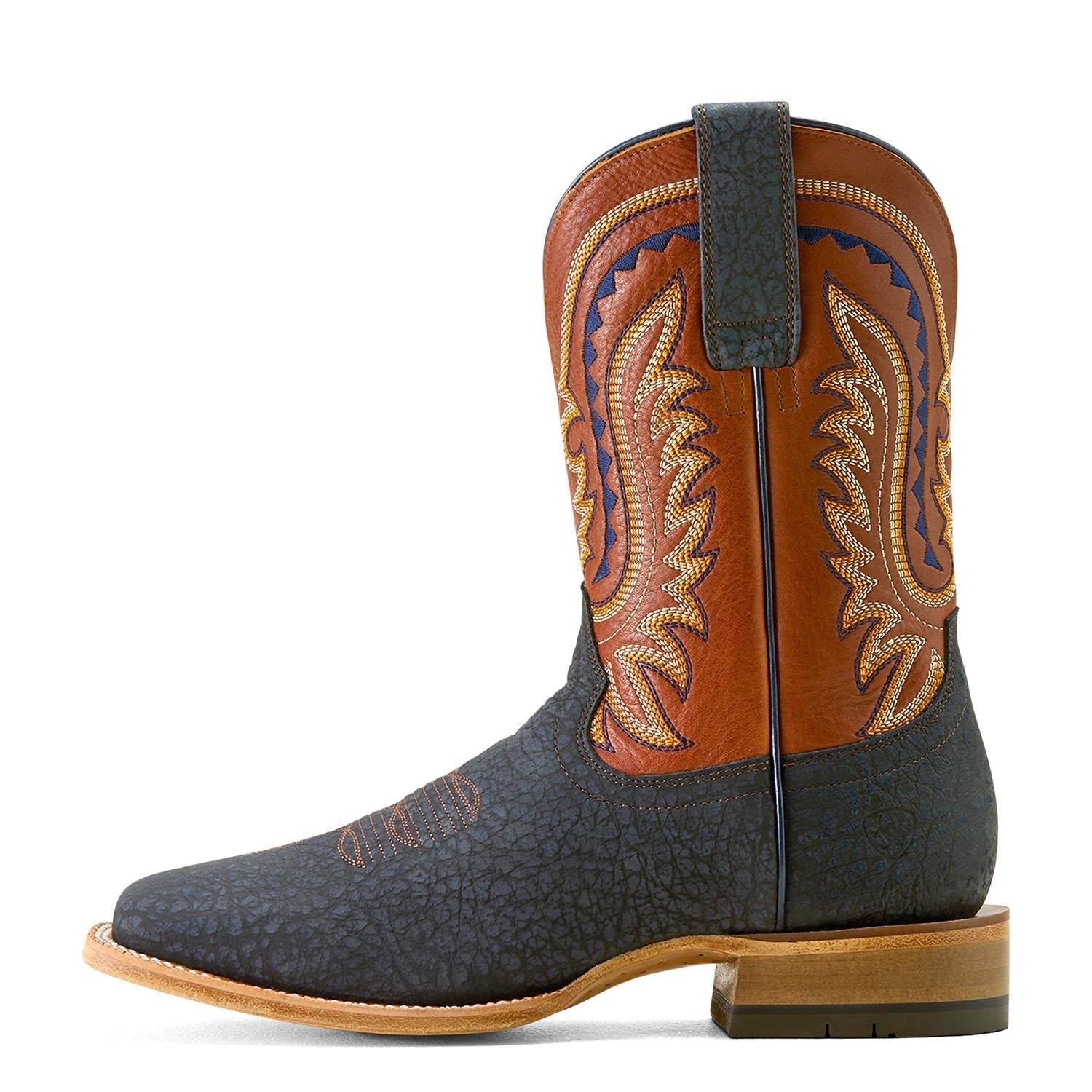 Ariat Men's Rock Ridge Wide Square Toe Western Boots – American Bison Leather | Goodyear Welt