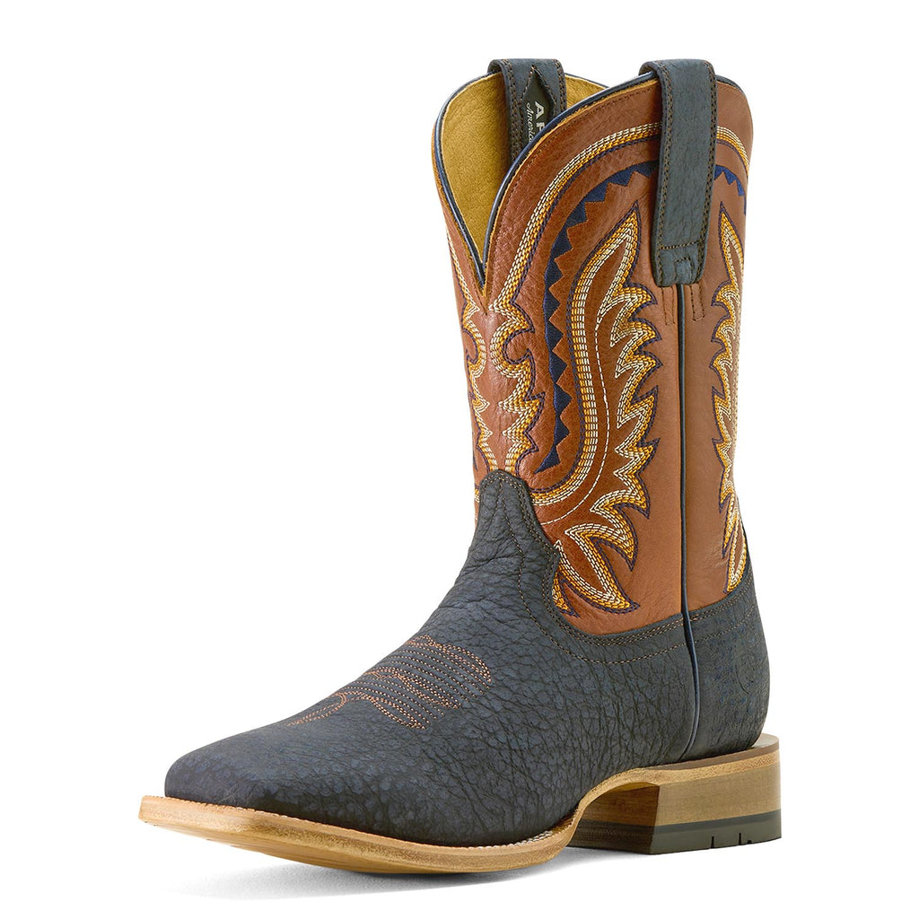 Ariat Men's Rock Ridge Wide Square Toe Western Boots – American Bison Leather | Goodyear Welt