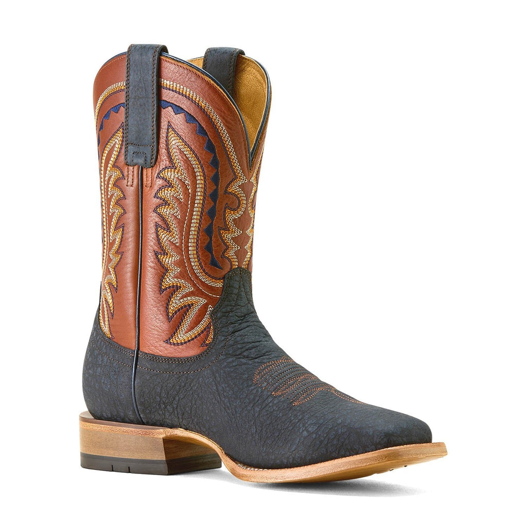 Ariat Men's Rock Ridge Wide Square Toe Western Boots – American Bison Leather | Goodyear Welt