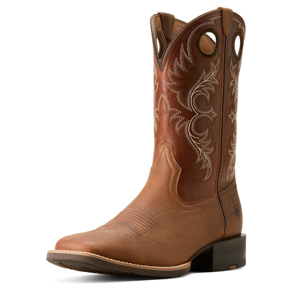 Ariat Men's Sport Rodeo Cowboy Boot – Tan | Wide Square Toe | 11" Shaft | D & EE Widths