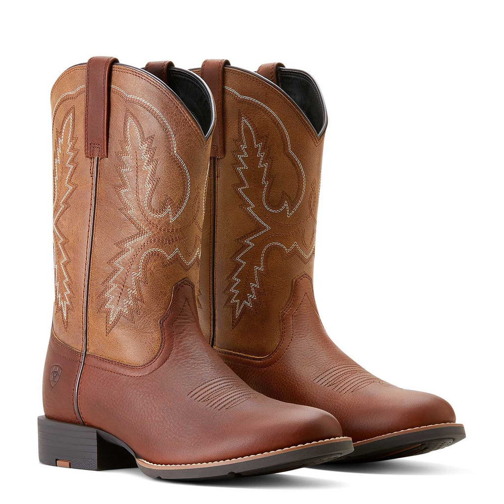 Ariat Men's Sport Stratten Cowboy Boot – Full-Grain Leather | Wide Square Toe | 4LR™ Technology | D & EE Widths