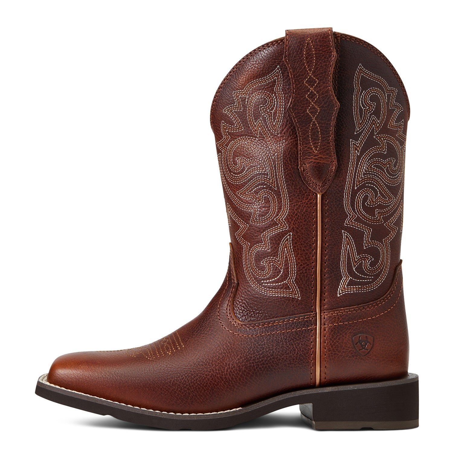 Ariat Women's Delilah StretchFit Western Boot – Wide Square Toe | Calf-Fit Stretch | Brown