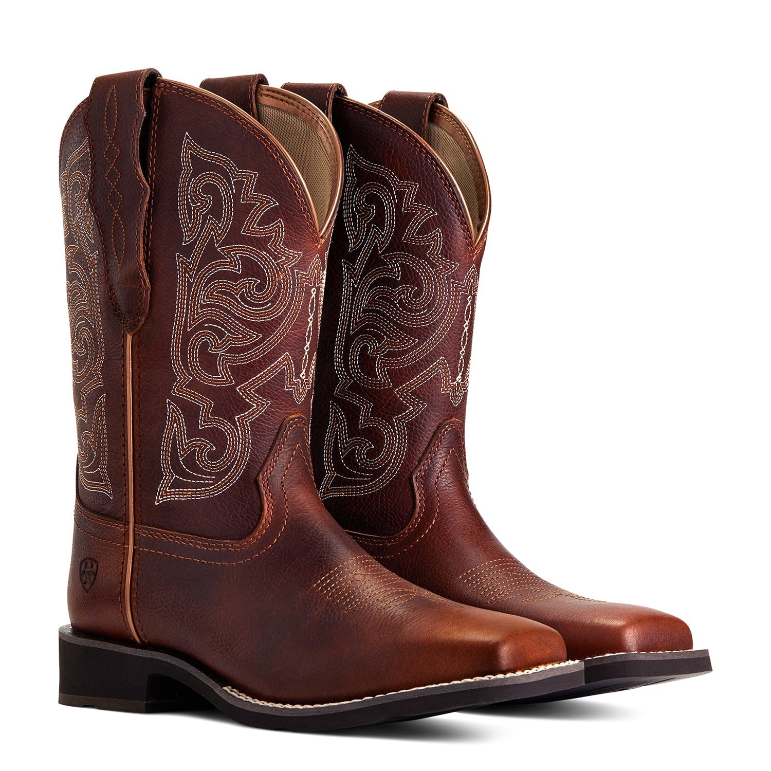 Ariat Women's Delilah StretchFit Western Boot – Wide Square Toe | Calf-Fit Stretch | Brown