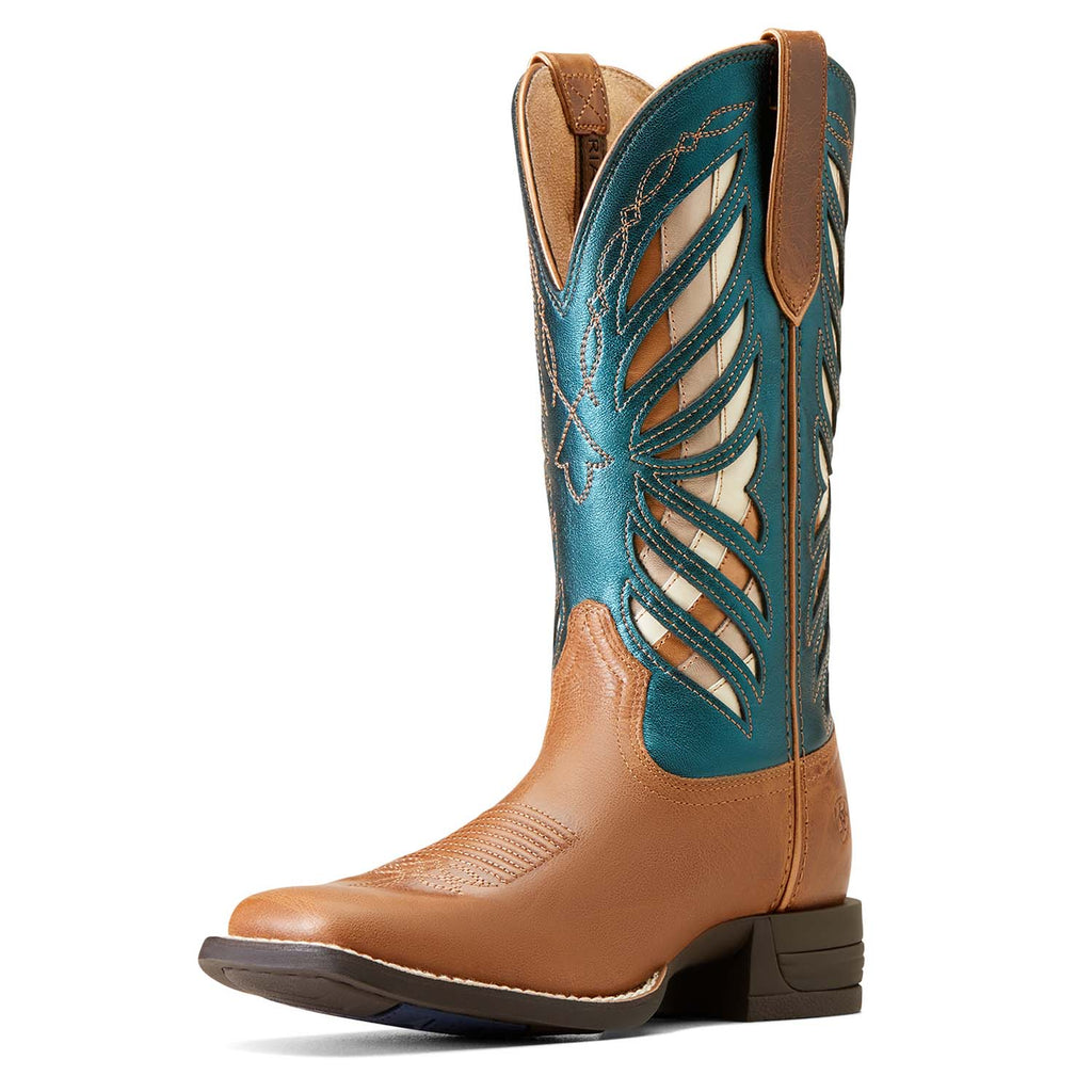 Ariat Women's Longview Western Boot – Full-Grain Leather | Wide Square Toe | ATS® Technology