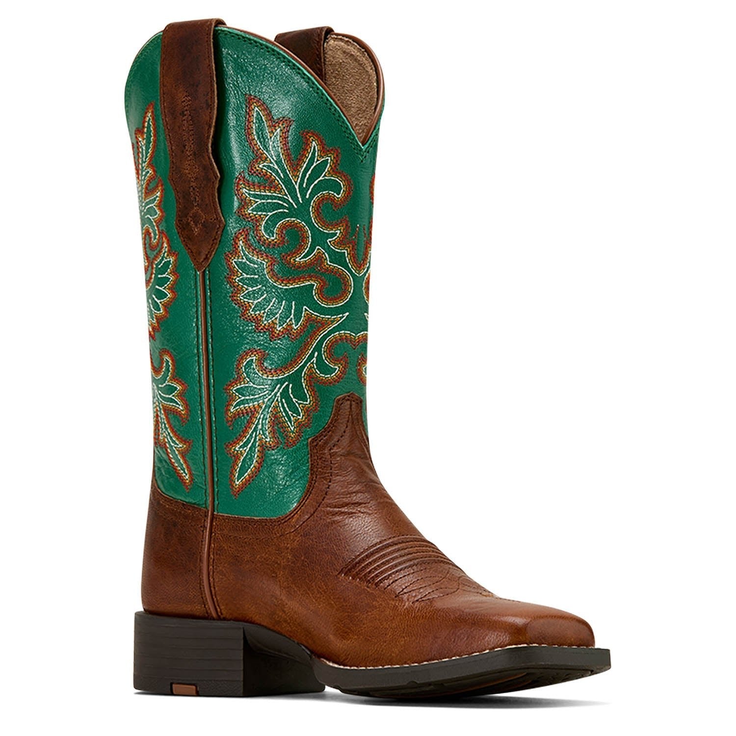 Ariat Women's Round Up Wide Square Toe StretchFit Western Boot – Full-Grain Leather | 11" Shaft | ATS® Technology