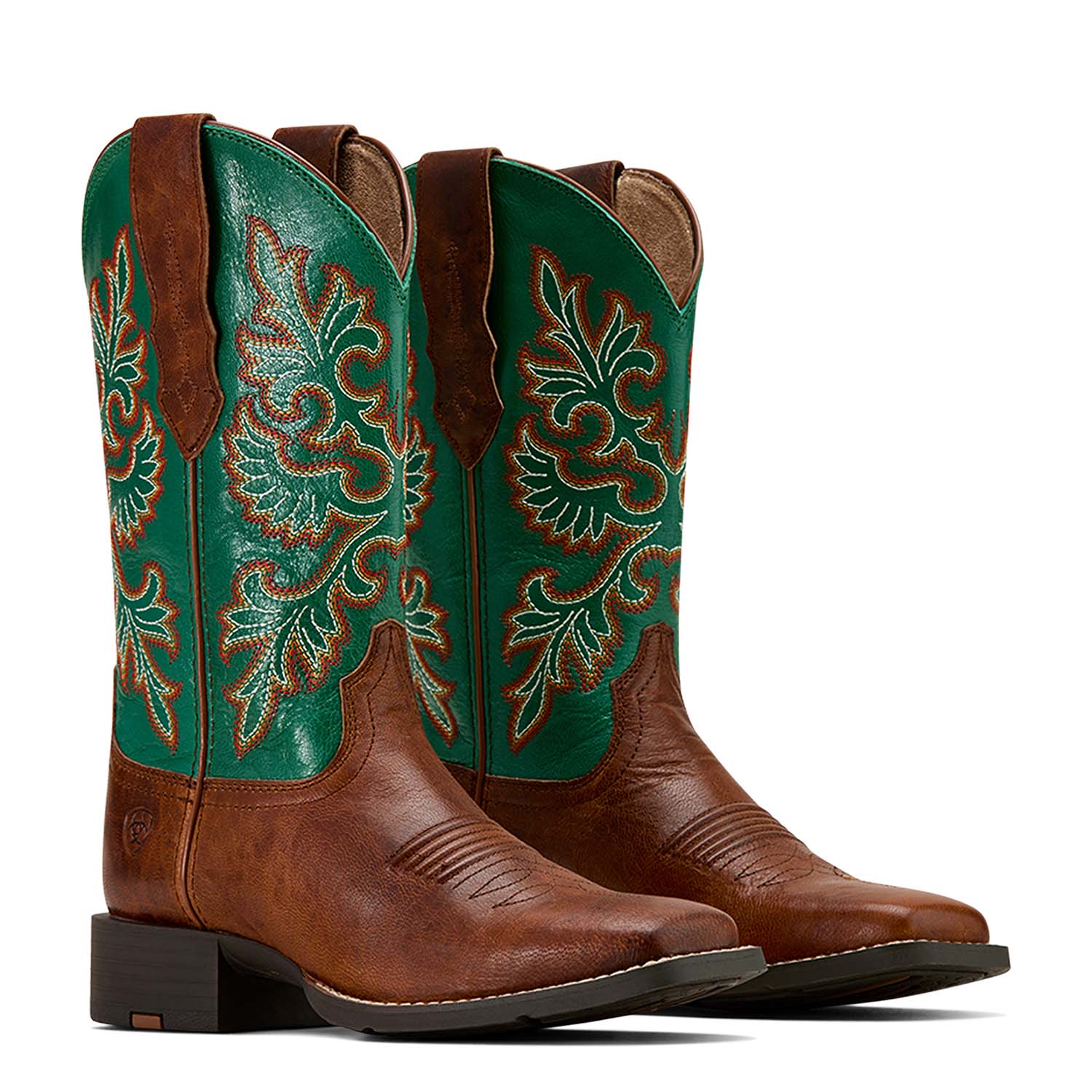 Ariat Women's Round Up Wide Square Toe StretchFit Western Boot – Full-Grain Leather | 11" Shaft | ATS® Technology
