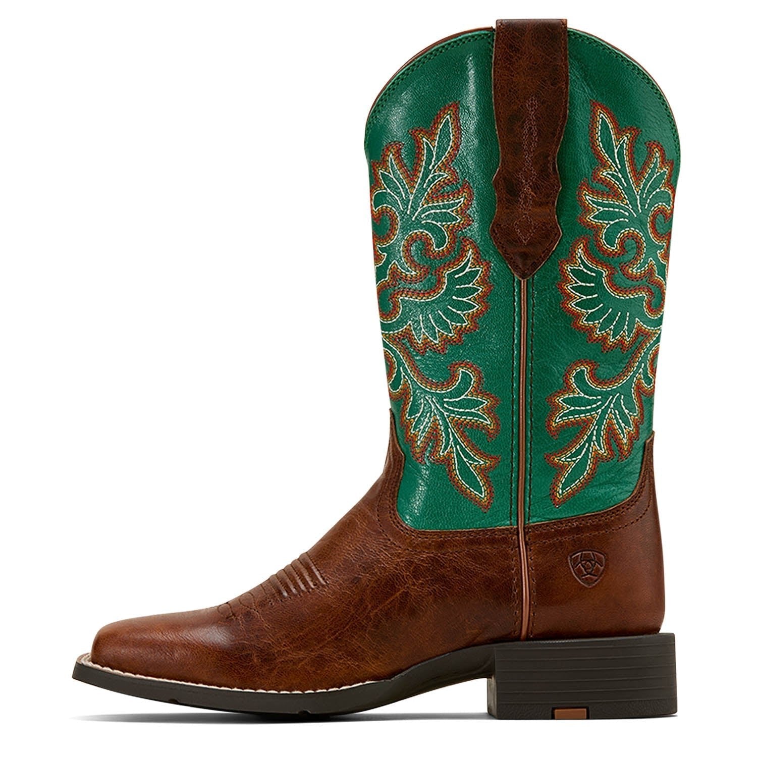 Ariat Women's Round Up Wide Square Toe StretchFit Western Boot – Full-Grain Leather | 11" Shaft | ATS® Technology