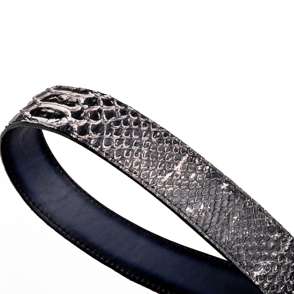 Marco Di Milano Arkansas Men's Exotic Western Belt – Genuine Python Skin | Antique Newspaper