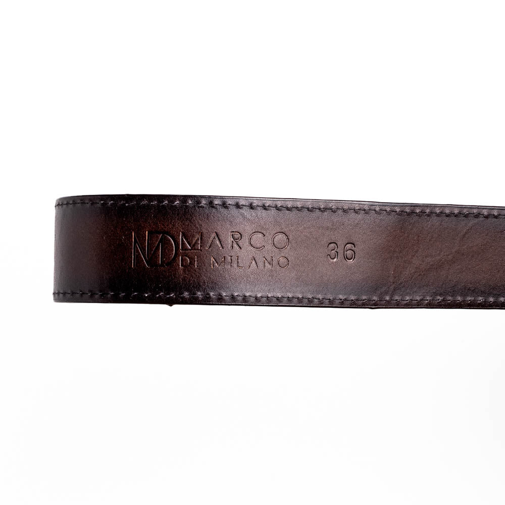 Marco Di Milano Arkansas Men's Exotic Western Belt – Genuine Python Skin | Natural