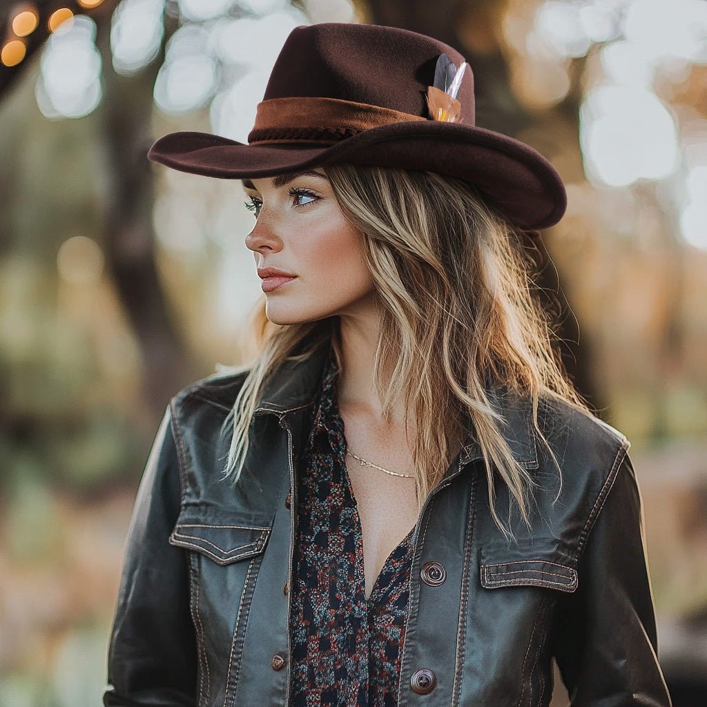 Canyon Dark Coffee Wool Felt Cowboy Hat | Mix Brown Western Hat