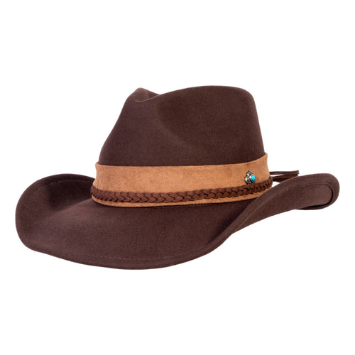 Canyon Dark Coffee Wool Felt Cowboy Hat | Mix Brown Western Hat