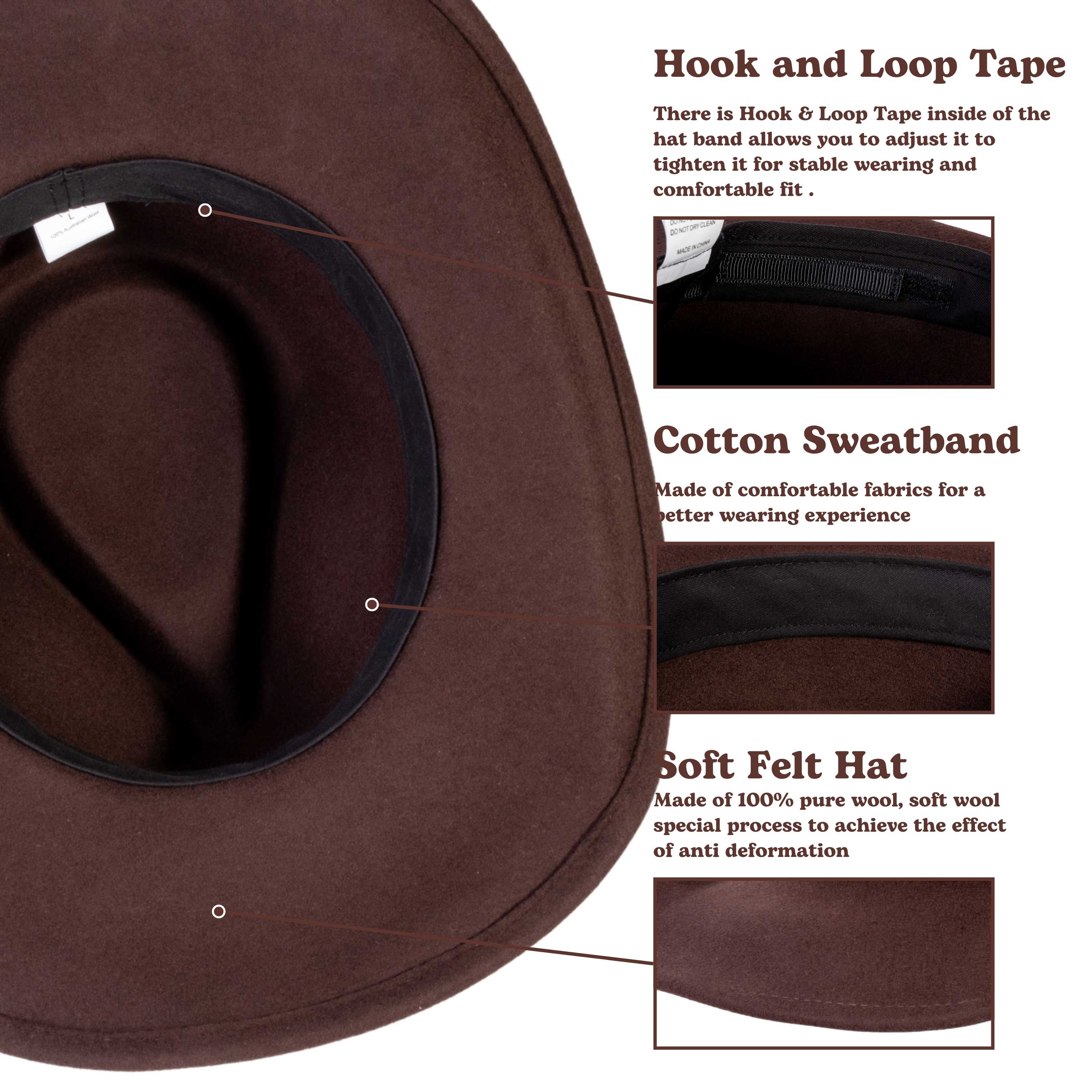 Canyon Dark Coffee Wool Felt Cowboy Hat | Mix Brown Western Hat
