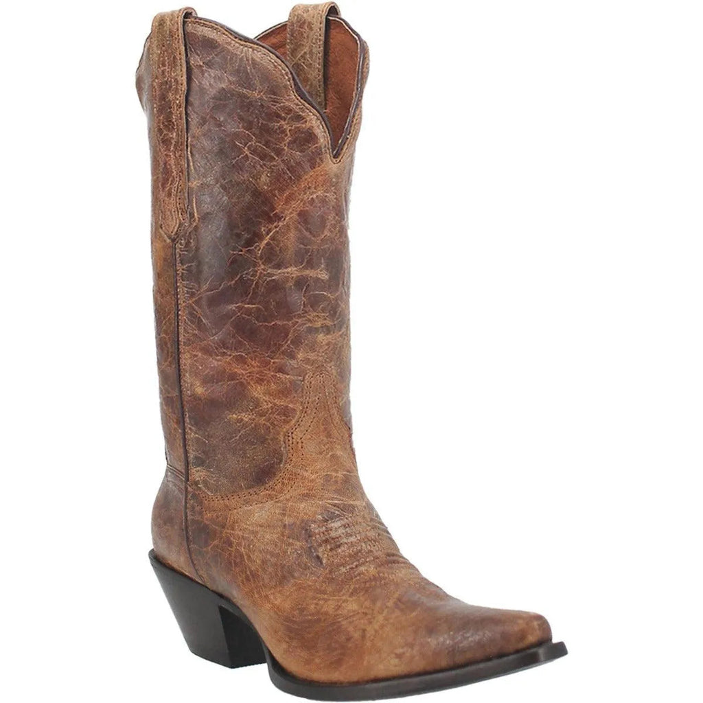 Dan Post Women's Cowgirl Western Boot Colleen – Pull-On, Premium Leather, 12" Shaft, Ultimate Flex Insole, Classic Western Style, Ranch, Rodeo & Everyday Boot