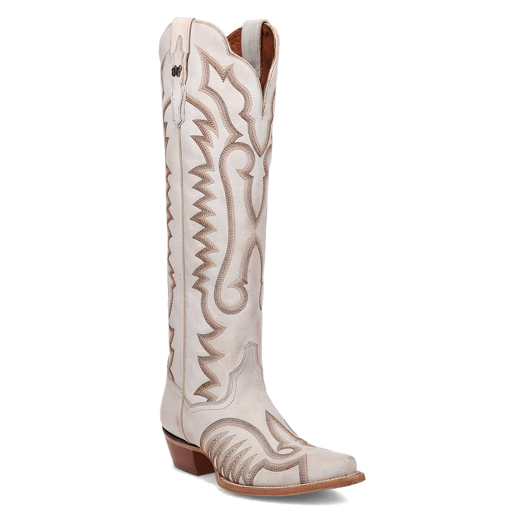 Dan Post Women's Cowgirl Western Boot Josie – Snip Toe, Premium Leather, 19" Shaft, Ultimate Flex Insole, Leather Outsole, Cowboy Heel, Ranch, Rodeo & Dress Boot