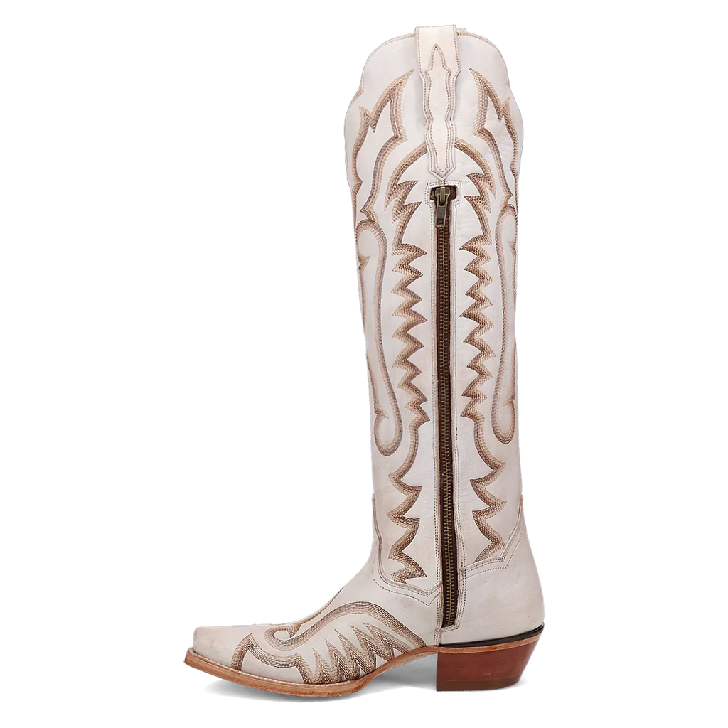 Dan Post Women's Cowgirl Western Boot Josie – Snip Toe, Premium Leather, 19" Shaft, Ultimate Flex Insole, Leather Outsole, Cowboy Heel, Ranch, Rodeo & Dress Boot