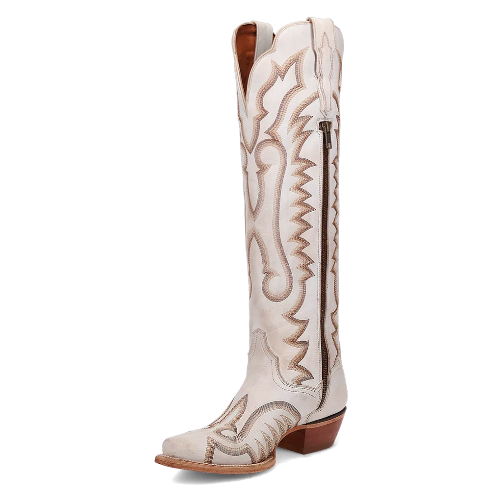 Dan Post Women's Cowgirl Western Boot Josie – Snip Toe, Premium Leather, 19" Shaft, Ultimate Flex Insole, Leather Outsole, Cowboy Heel, Ranch, Rodeo & Dress Boot