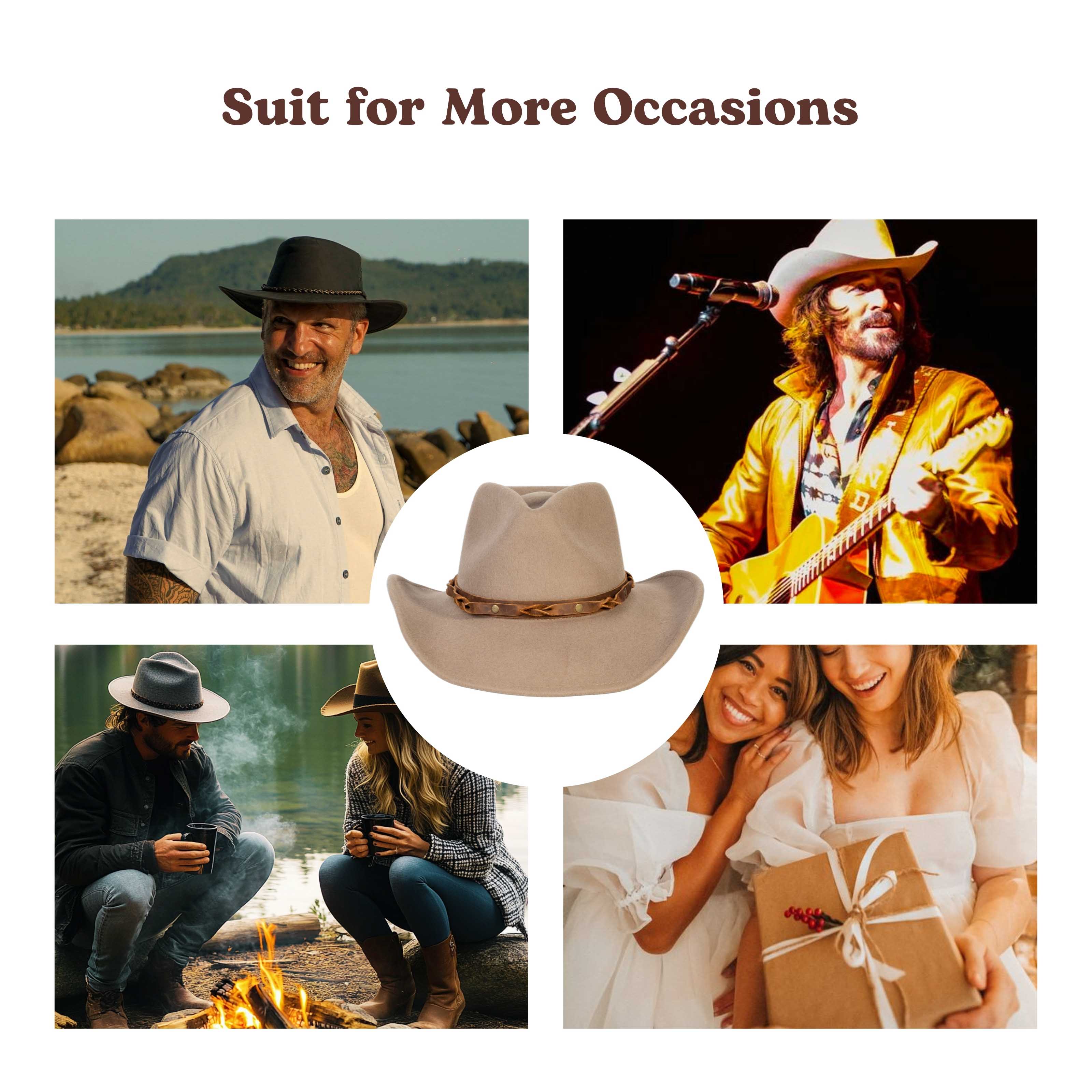 Driftwood Tan Wool Felt Cowboy Hat | Mix Brown Western Hat