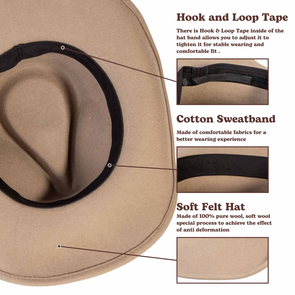Driftwood Tan Wool Felt Cowboy Hat | Mix Brown Western Hat