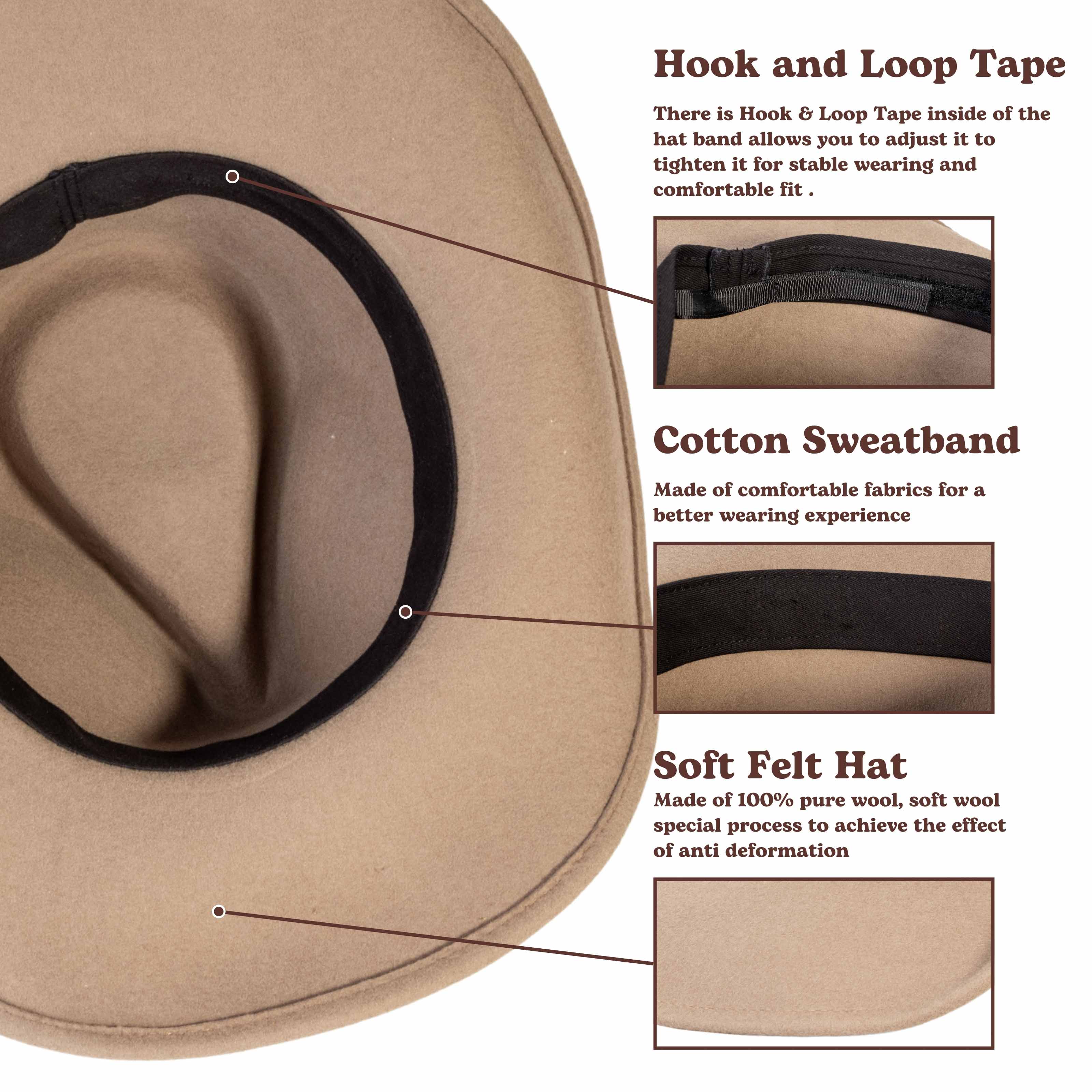 Driftwood Tan Wool Felt Cowboy Hat | Mix Brown Western Hat