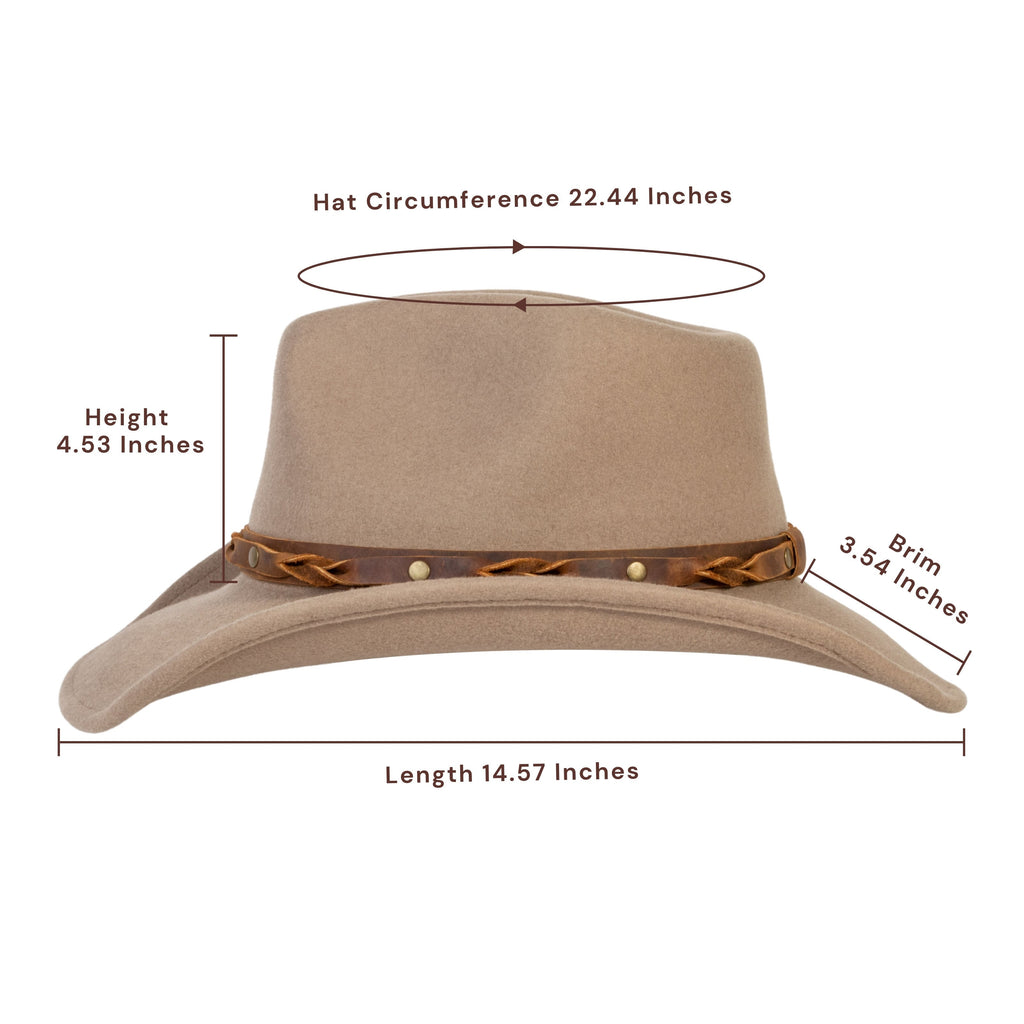 Driftwood Tan Wool Felt Cowboy Hat | Mix Brown Western Hat