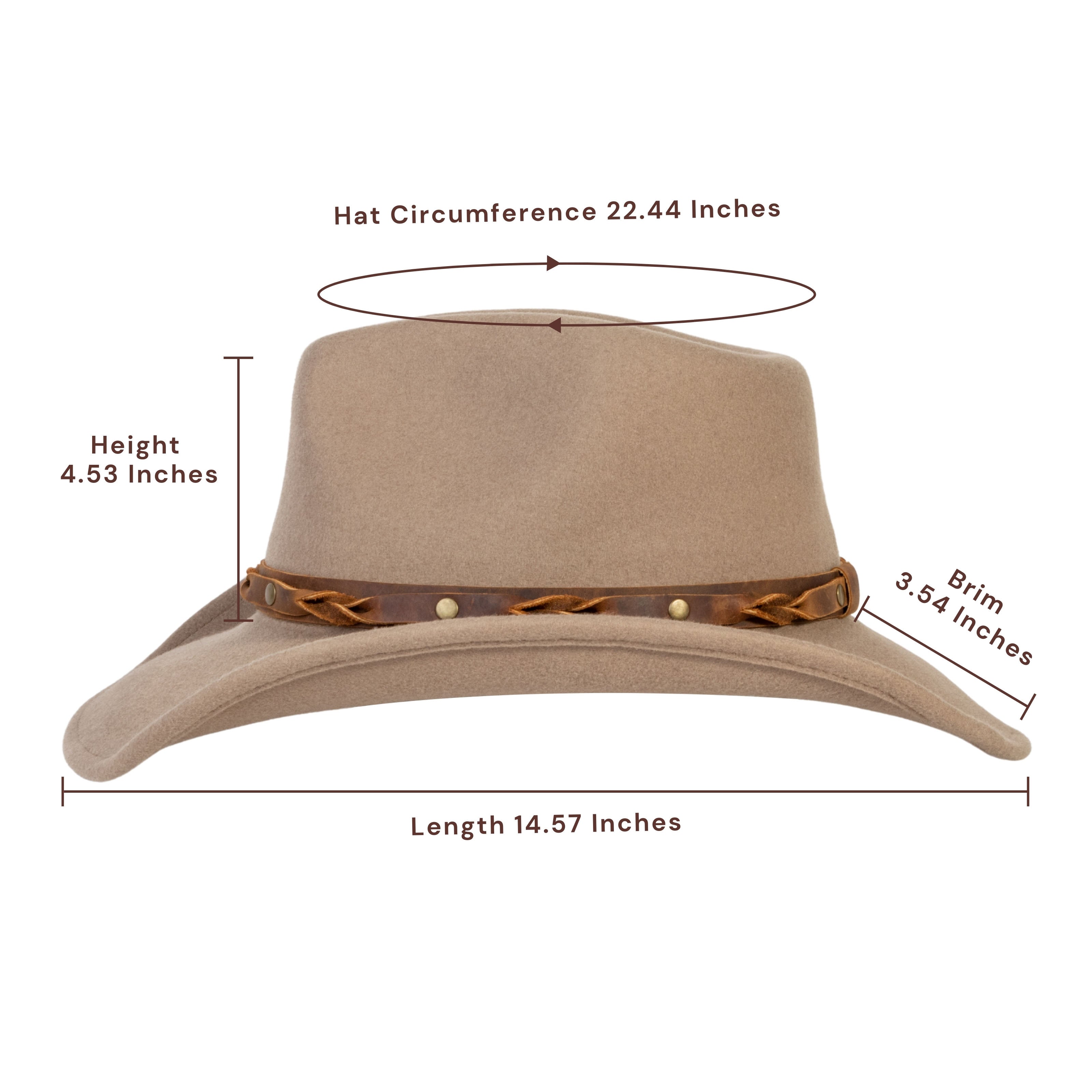 Driftwood Tan Wool Felt Cowboy Hat | Mix Brown Western Hat