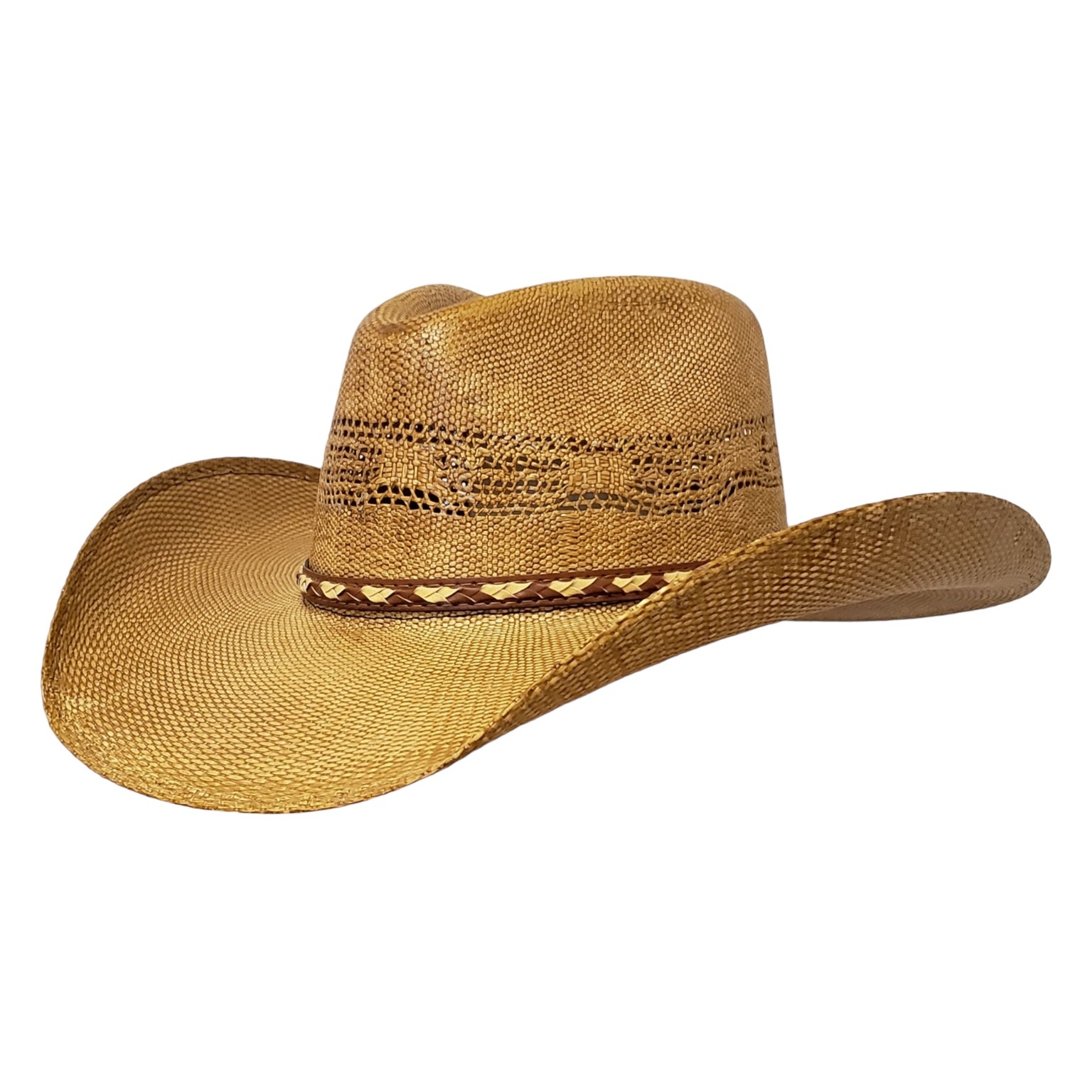 Gone Country Durango Tobacco Bangora Straw Cowboy Hat