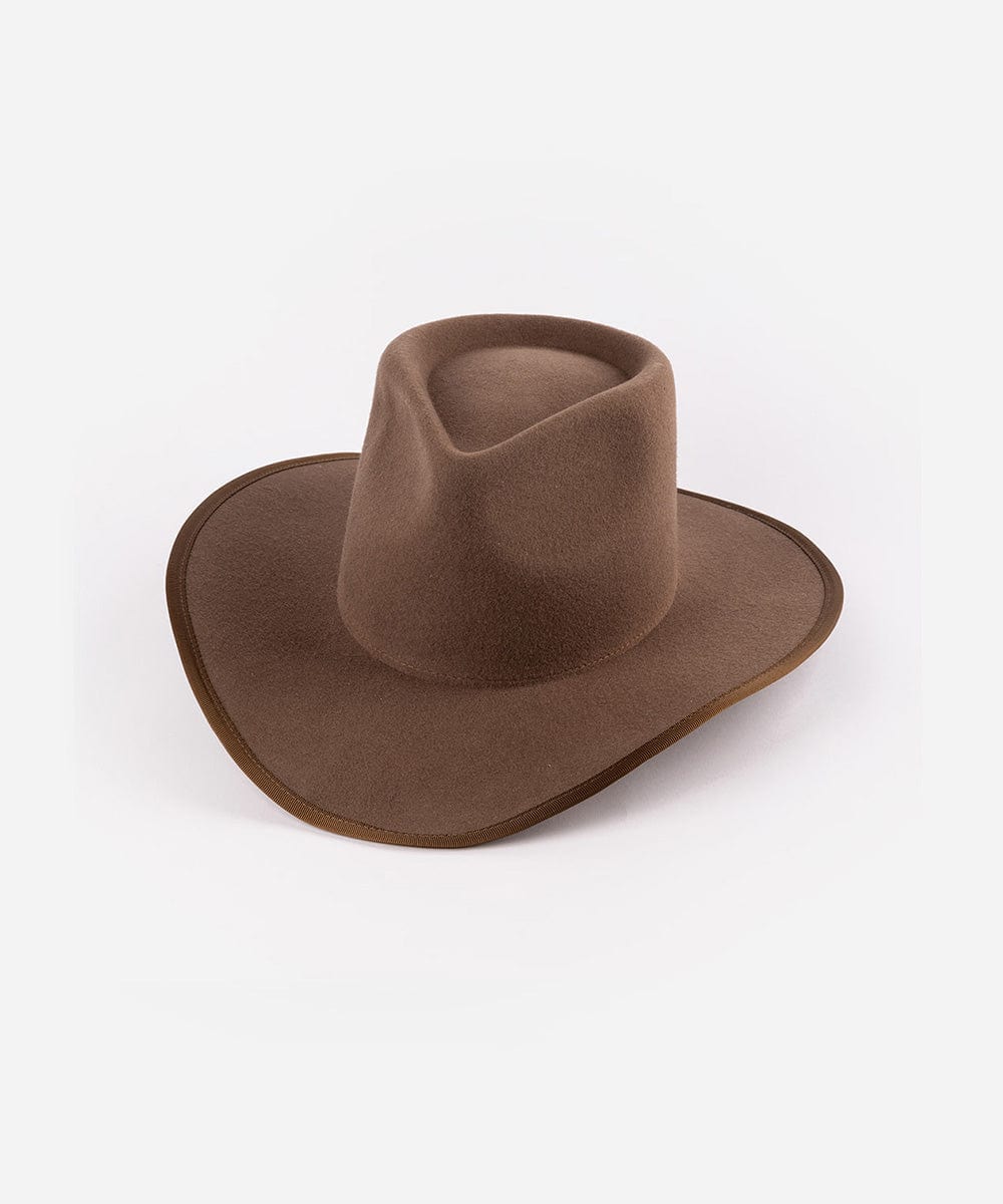GIGI PIP June Rancher Women's Felt Cowboy Hat – Teardrop Crown & Angled Brim | 4 Colors